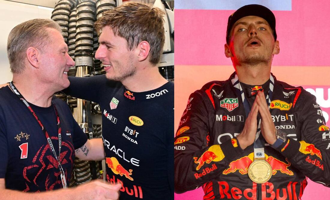 Max Verstappen fue golpeado en las enseñanzas de su padre, Jos. Foto: AFP
