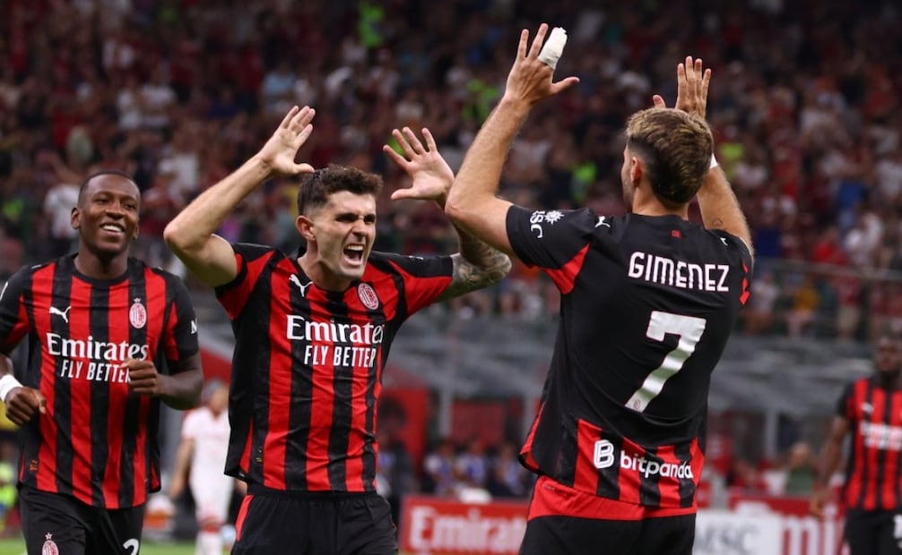 Santiago Giménez asiste a Pulisic en victoria del AC Milan / Foto: @acmilan en X