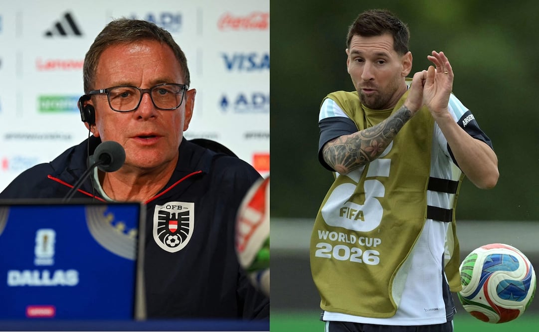 Ralf Rangnick y Lionel Messi - Fotos: AFP