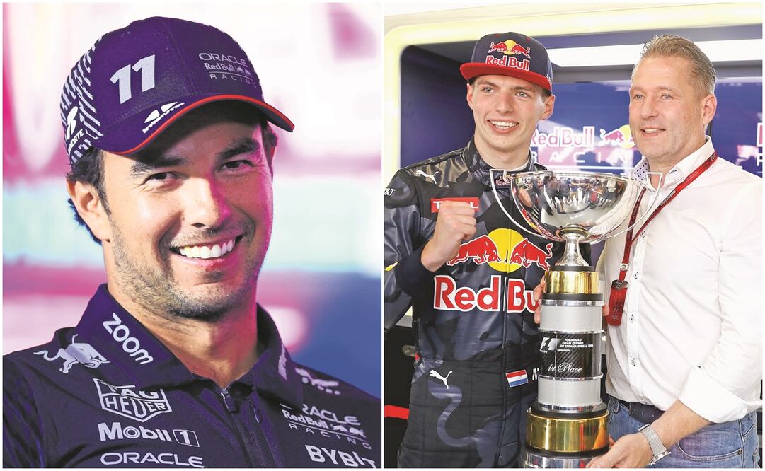 Sergio 'Checo' Pérez con Red Bul, y Max y Jos Verstappen con el título de F1 / FOTOS: AP