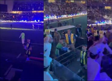¡Hey, tranquilo viejo! Aficionado propina latigazos a delantero del Al-Ittihad tras caer en la Supercopa árabe