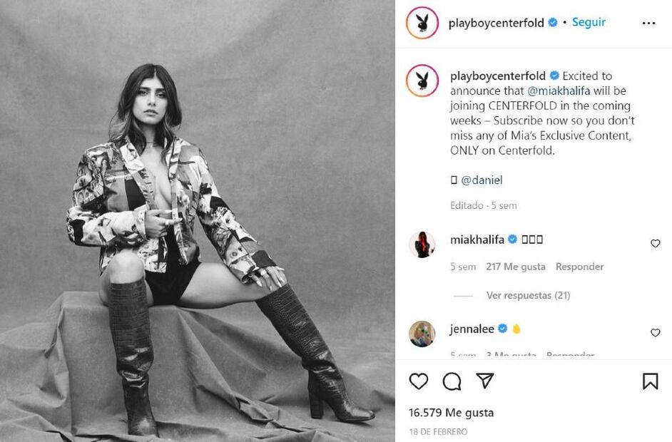 Mia Khalifa vuelve a los desnudos, ahora con Playboy