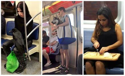 10 de los personajes más raros que viajan en transporte público