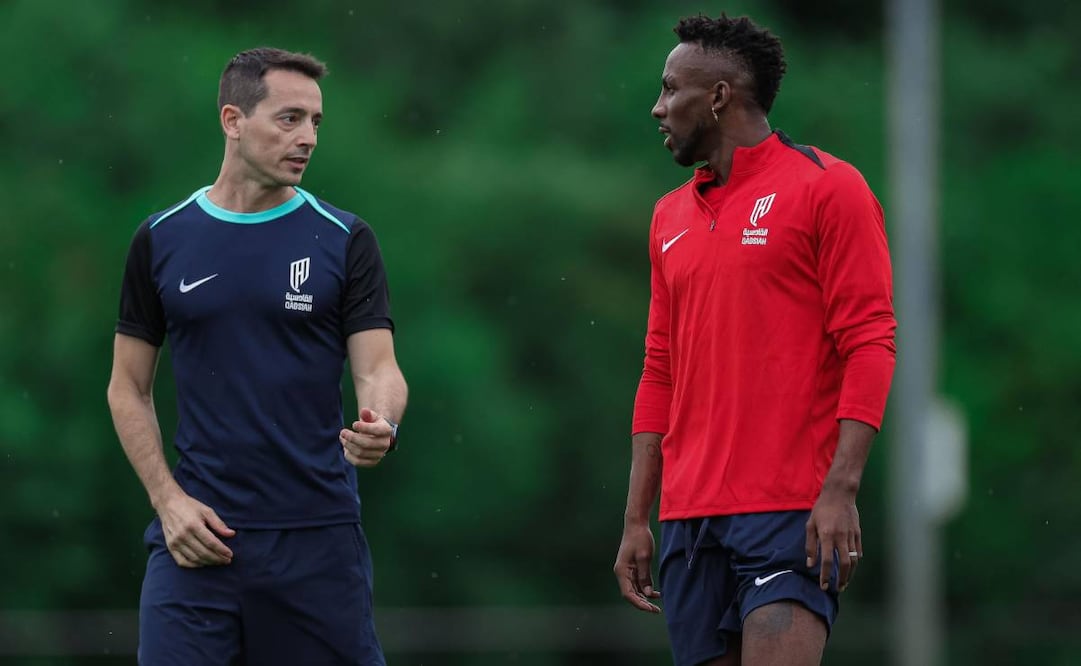 Julián Quiñones ya entrena en el Al Qadsiah de la Saudi Pro League de Arabia Saudita. Foto: @Alqadsiah