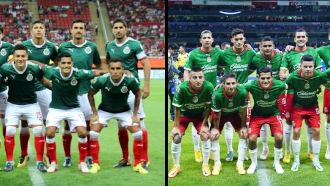 En el Ap. 2017 y Ap. 2018 Chivas sacó un uniforme verde previo a que México disputara un Mundial. Foto: Especial