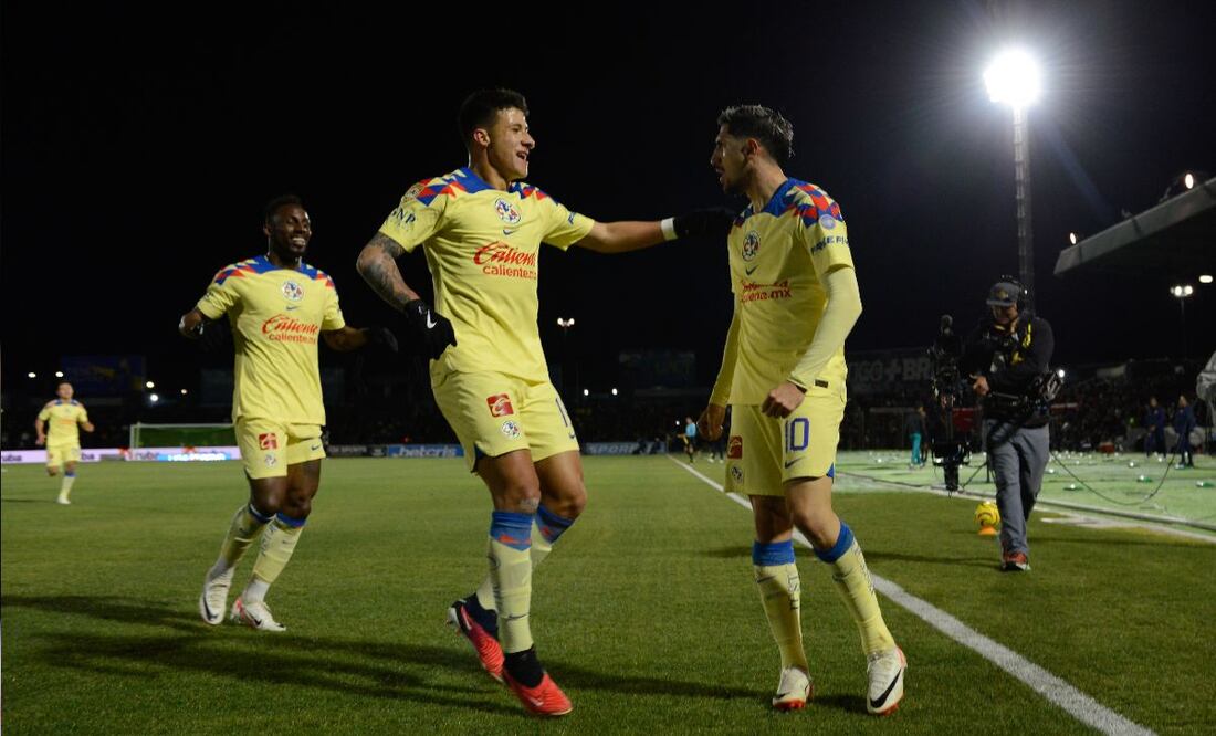 Jugadores de América festejando ante Bravos de Juárez / FOTO: Imago7