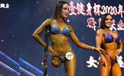 Atleta con una pierna triunfa en el fisicoculturismo