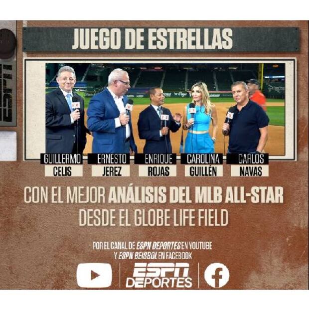 Los expertos en beisbol de ESPN están por narrar la última temporada de Grandes Ligas que transmitirá la televisora. Foto: Especial