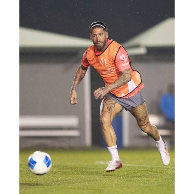 Sergio Ramos tuvo ya sus primeros entrenamientos como jugador de Rayados. Foto: Especial