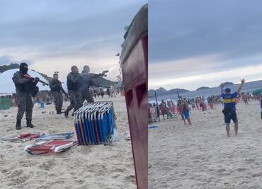 Barristas del Fluminense golpearon a aficionados de Boca Juniors en playa de Copacabana