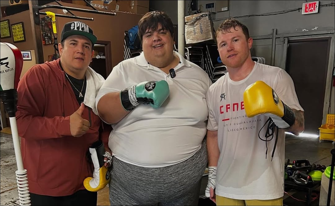 Eddy Reynoso, Paulo Chavira y Canelo Álvarez. FOTO: @paulopicks1