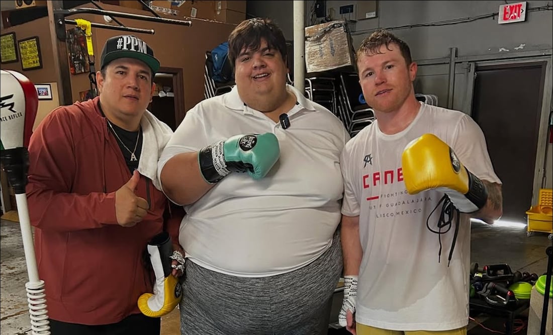 Eddy Reynoso, Paulo Chavira y Canelo Álvarez. FOTO: @paulopicks1