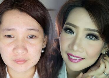 El verdadero rostro de las chicas asiáticas detrás del maquillaje