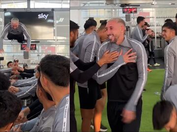 Héctor Herrera ya tuvo su primer entrenamiento como Diablo y así lo recibieron sus compañeros