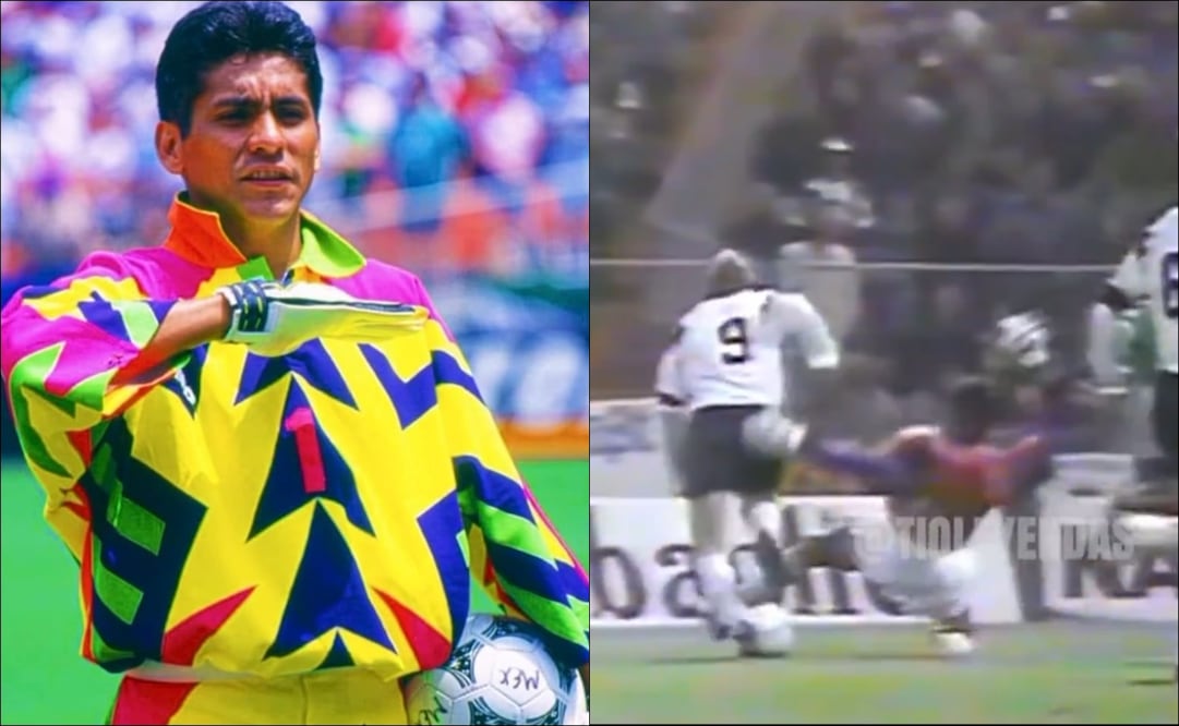 Así fueron los 'osos' de Jorge Campos en un partido amistoso ante Alemania en 1992. FOTOS: @jorgecamposof / Captura