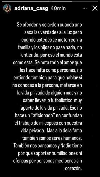 Este fue el mensaje que publicó la esposa del Chicote Calderón. Foto: especial
