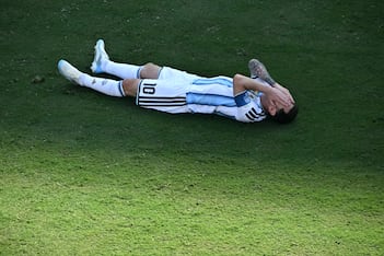 Lionel Messi en lamento, durante la final del Mundial de 2026 entre las selecciones de España y Argentina - Foto: AFP