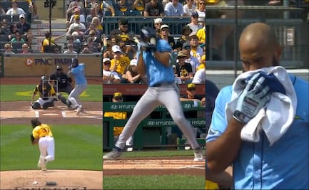 ¡Tremendo susto! Amed Rosario, 3B de los Rays, recibió un pelotazo de 100 mph en pleno rostro