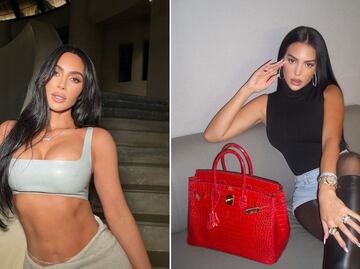 Kim Kardashian y Georgina Rodríguez sorprenden con jeans y corset negro