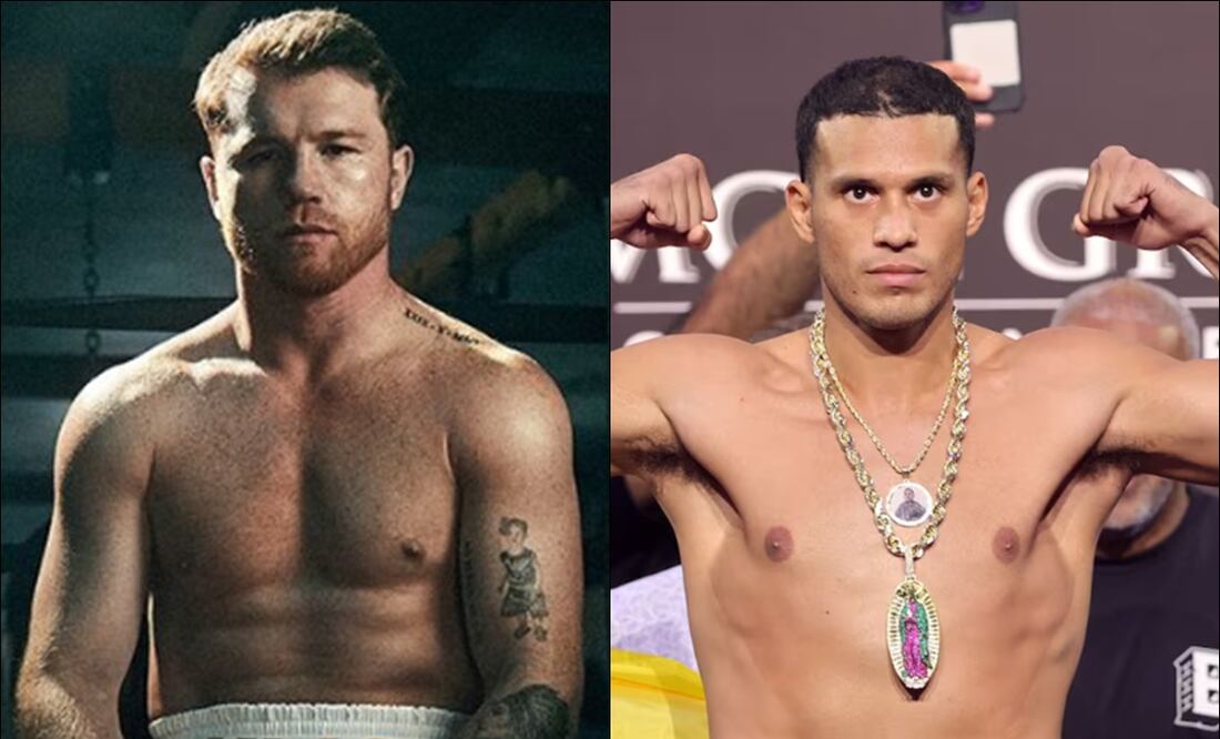 Saúl Álvarez y David Benavidez. FOTO: Especial