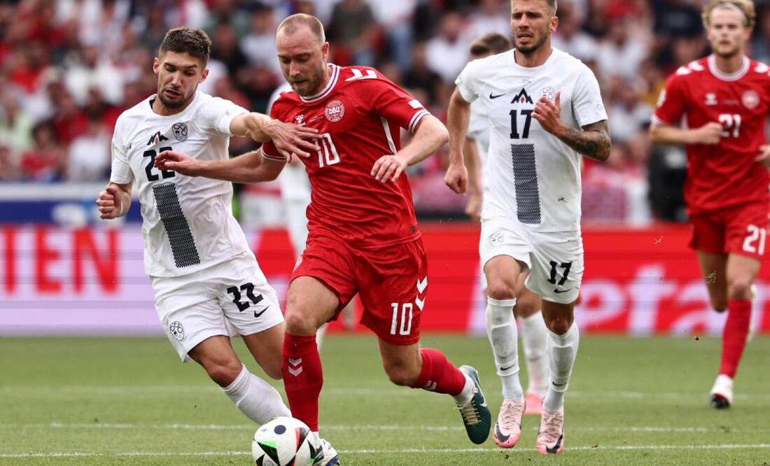 Eriksen apreció con un gol en favor de su equipo. Foto: EFE.
