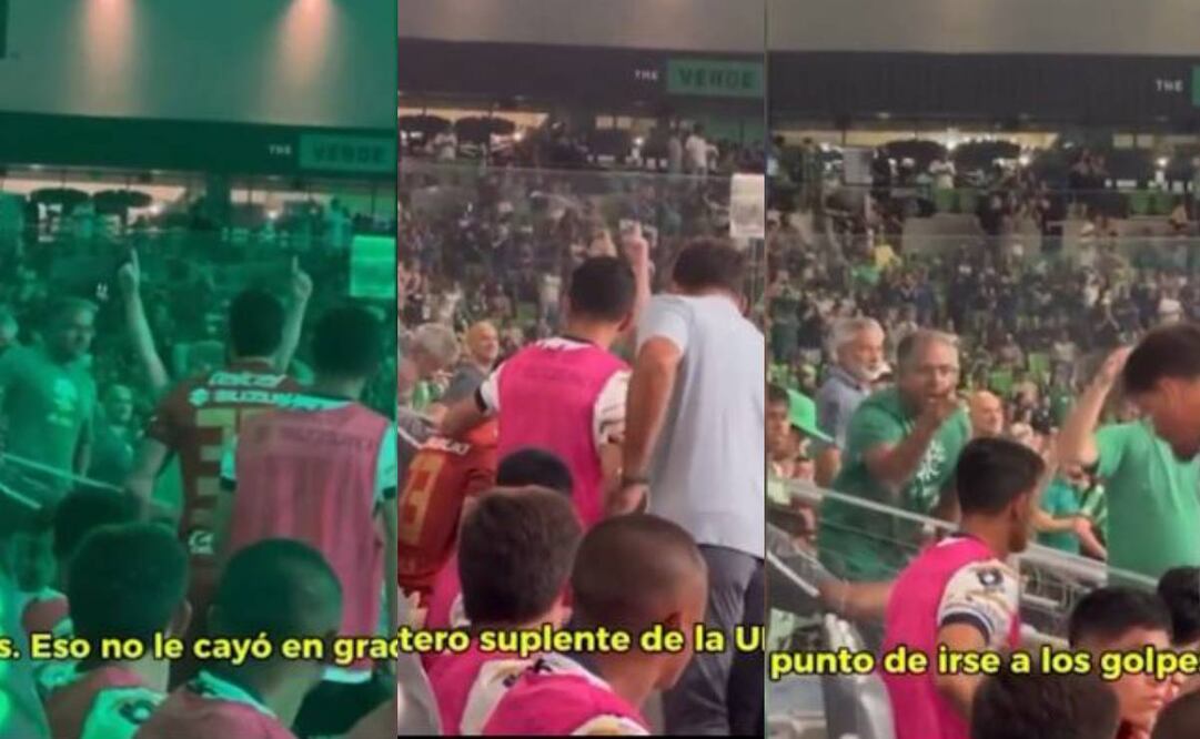 Gil Alcalá se encaró con un aficionado del Austin FC luego de que le metieron el segundo gol a Pumas en Leagues Cup. Foto: Especial