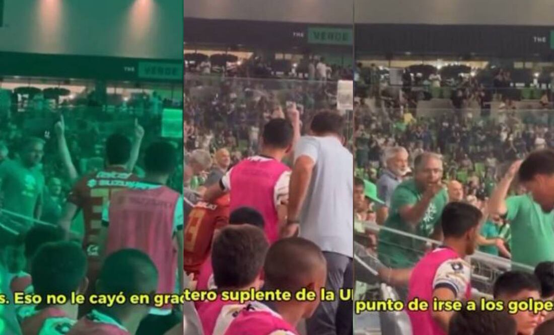 Gil Alcalá se encaró con un aficionado del Austin FC luego de que le metieron el segundo gol a Pumas en Leagues Cup. Foto: Especial