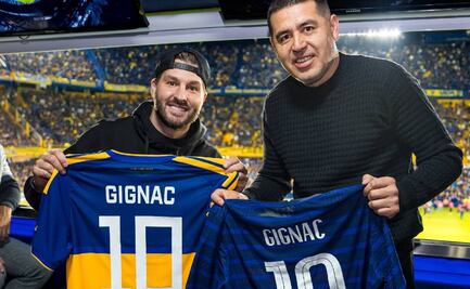 Gignac reaparece con la camiseta del Boca Juniors junto a Juan Román Riquelme