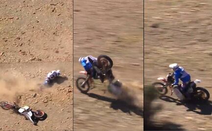 VIDEO: ¡Se partió en dos! Así fue el tremendo accidente de moto que se vivió en el Rally Dakar