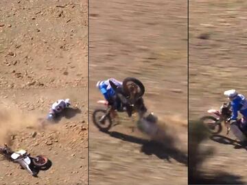 VIDEO: ¡Se partió en dos! Así fue el tremendo accidente de moto que se vivió en el Rally Dakar