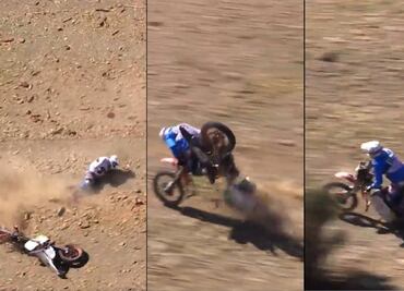 VIDEO: ¡Se partió en dos! Así fue el tremendo accidente de moto que se vivió en el Rally Dakar