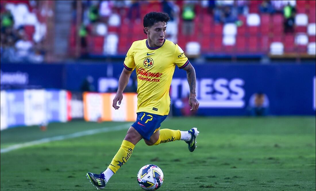 Alejandro Zendejas, durante el duelo del América ante Atlético San Luis de la Jornada 1 del Apertura 2024. FOTO: Imago7