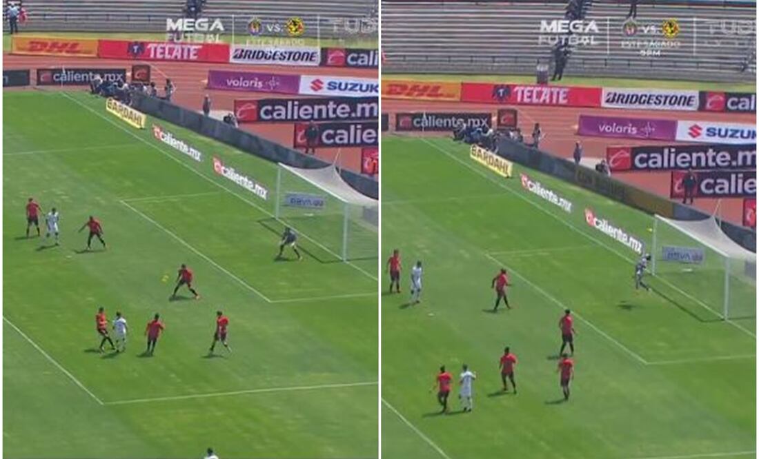 El golazo de Rodrigo López de Pumas frente a Xolos - Foto: TUDN