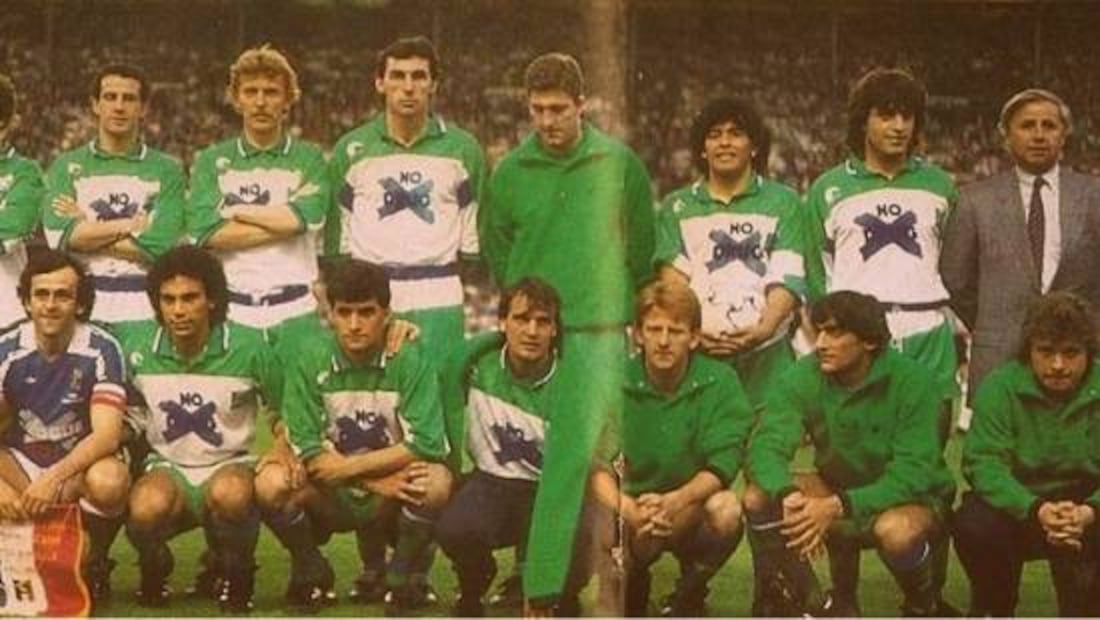 Este es el equipo que enfrentó a Michel Platini en sus despedida. Foto: Especial