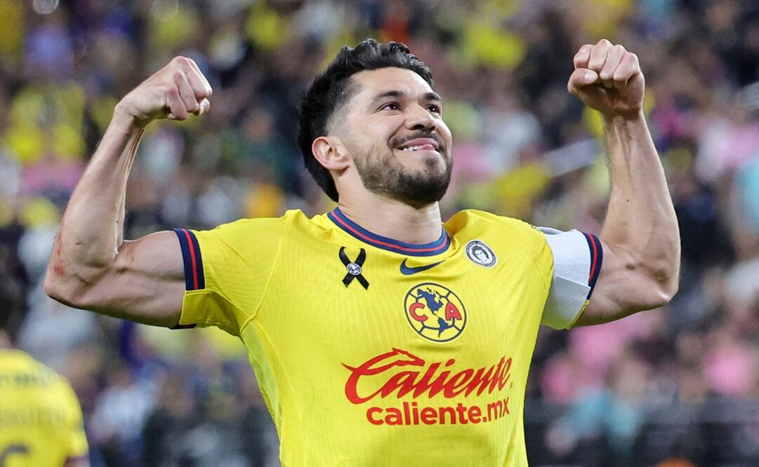 Henry Martín en festejo de gol, durante el partido amistoso entre América e Inter Miami en el Allegiant Stadium de Las Vegas, Nevada - Foto: AFP