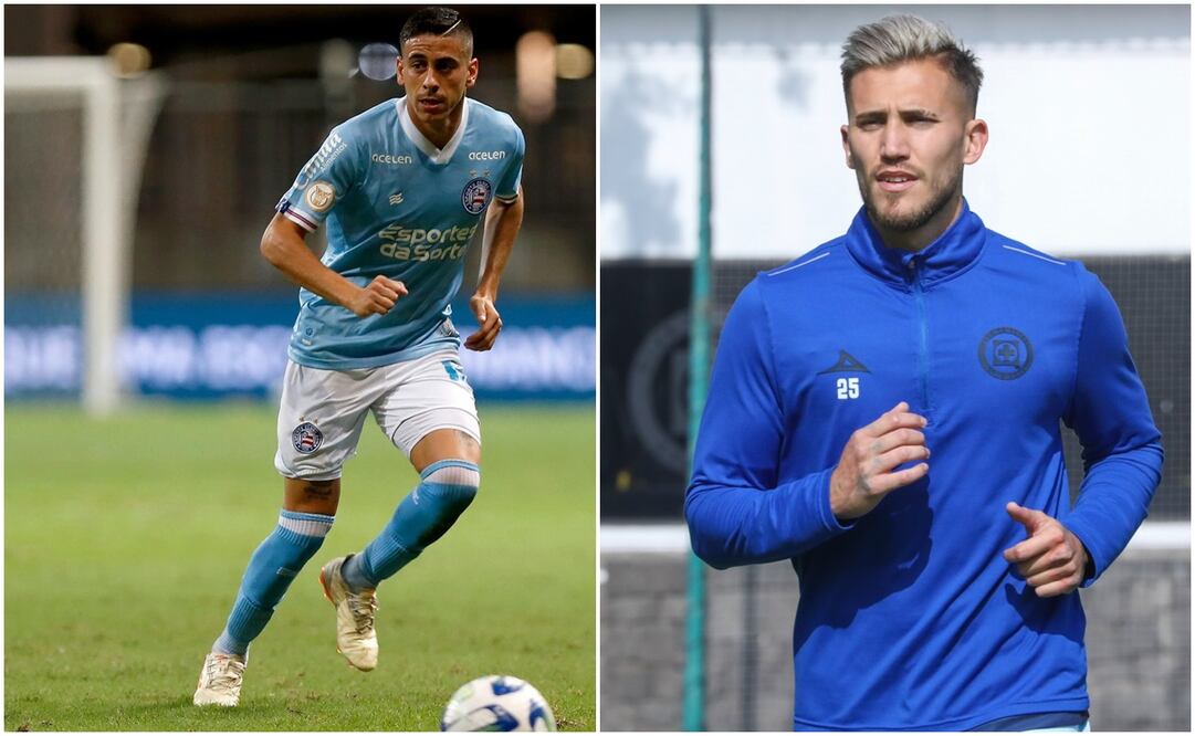 Camilo Cándido en Bahía y Gonzalo Piovi con Cruz Azul / FOTOS: Instagram @camilocandido13 y Twitter @CruzAzul