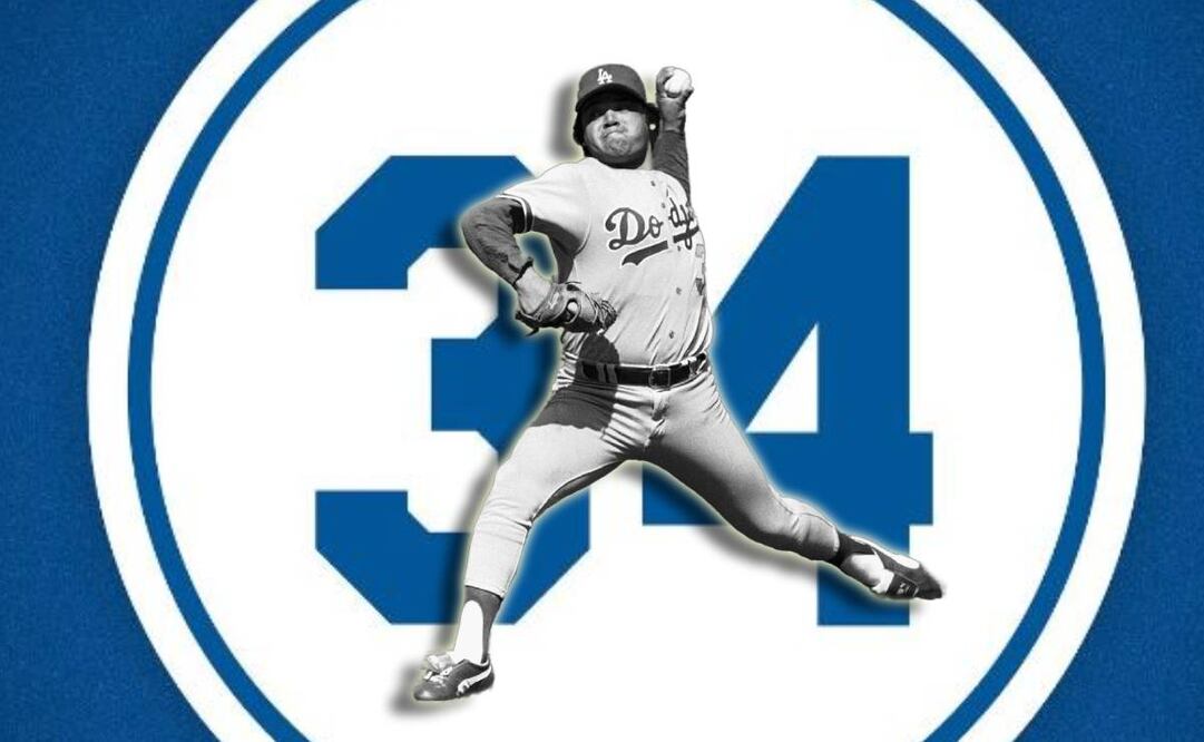 El número '34' de Fernando Valenzuela fue retirado en 2023. Foto: Especial
