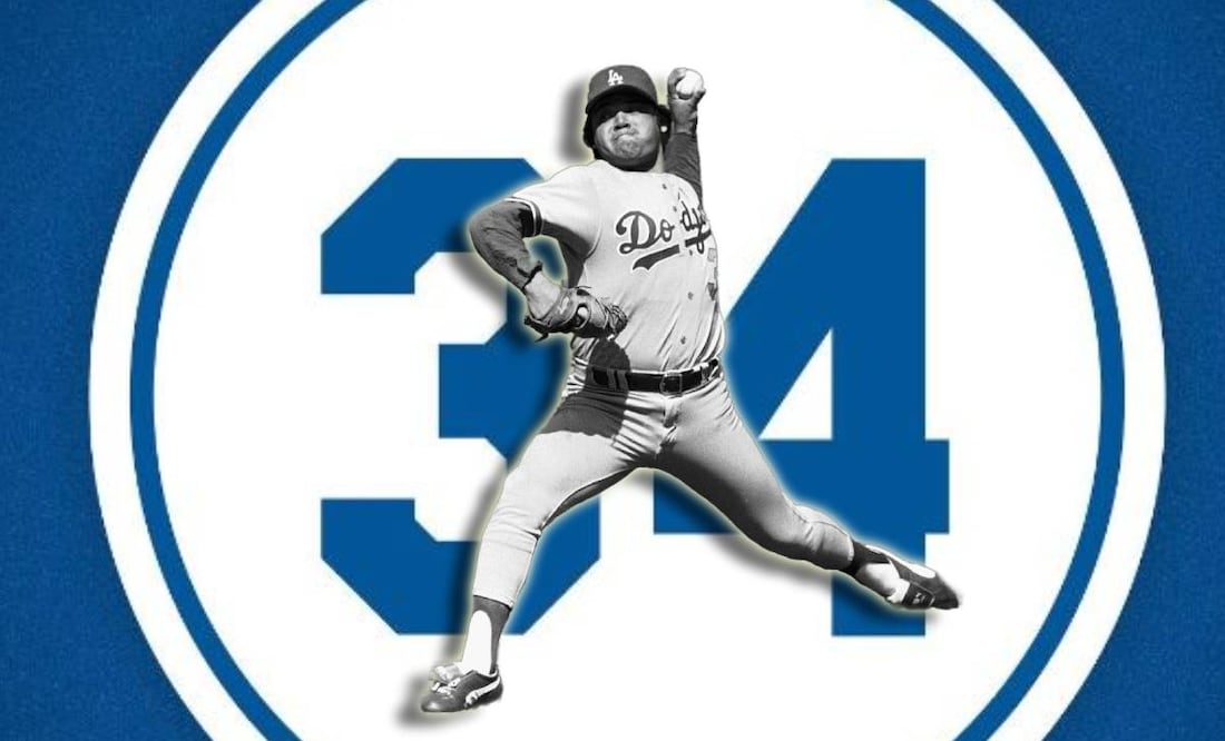 El número '34' de Fernando Valenzuela fue retirado en 2023. Foto: Especial