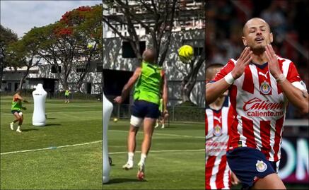 ¡A ver... métele uno así al Atlas! Chicharito practica sus goles de fantasía antes del Clásico Tapatío