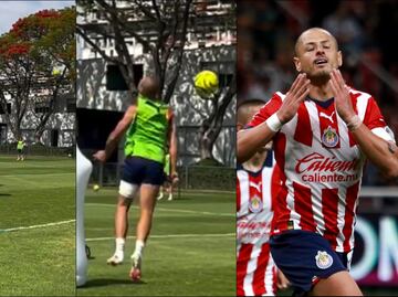 ¡A ver... métele uno así al Atlas! Chicharito practica sus goles de fantasía antes del Clásico Tapatío
