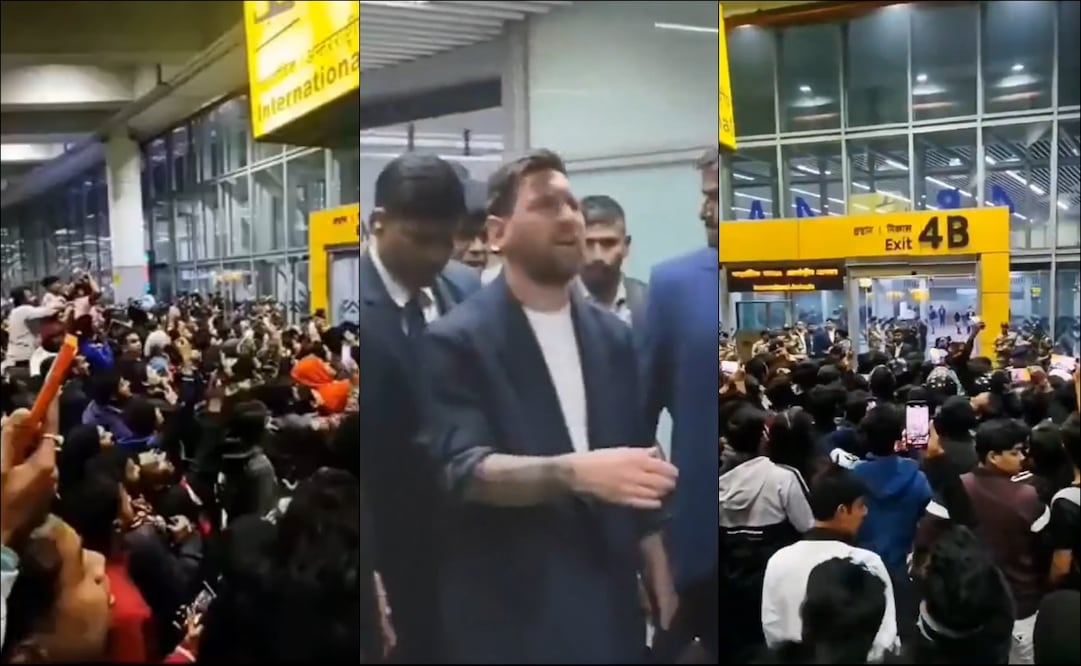 Lionel Messi desató un caos a su llegada a la India para el inicio de su gira por el país asiático. FOTOS: Capturas