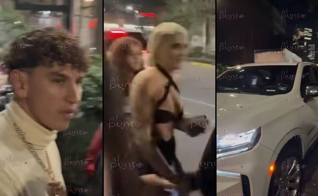 Igor Lichnovsky y Cassandra Sánchez-Navarro salen juntos de un evento. FOTO: Captura