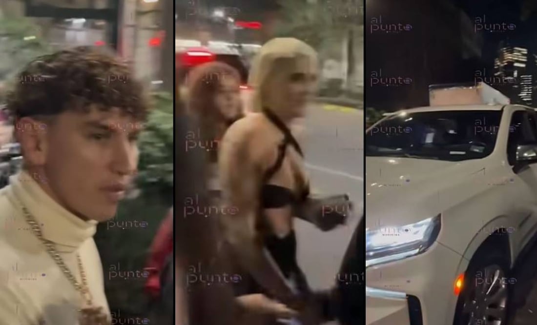 Igor Lichnovsky y Cassandra Sánchez-Navarro salen juntos de un evento. FOTO: Captura