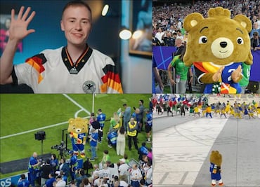 Youtuber se vistió de mascota para colarse al juego inaugural de la Euro entre Alemania y Escocia