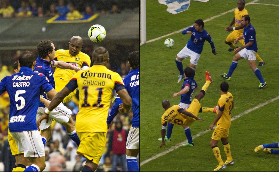 Aquivaldo Mosquera marca el primer gol de América en la Final del Clausura 2013. FOTOS: Imago7