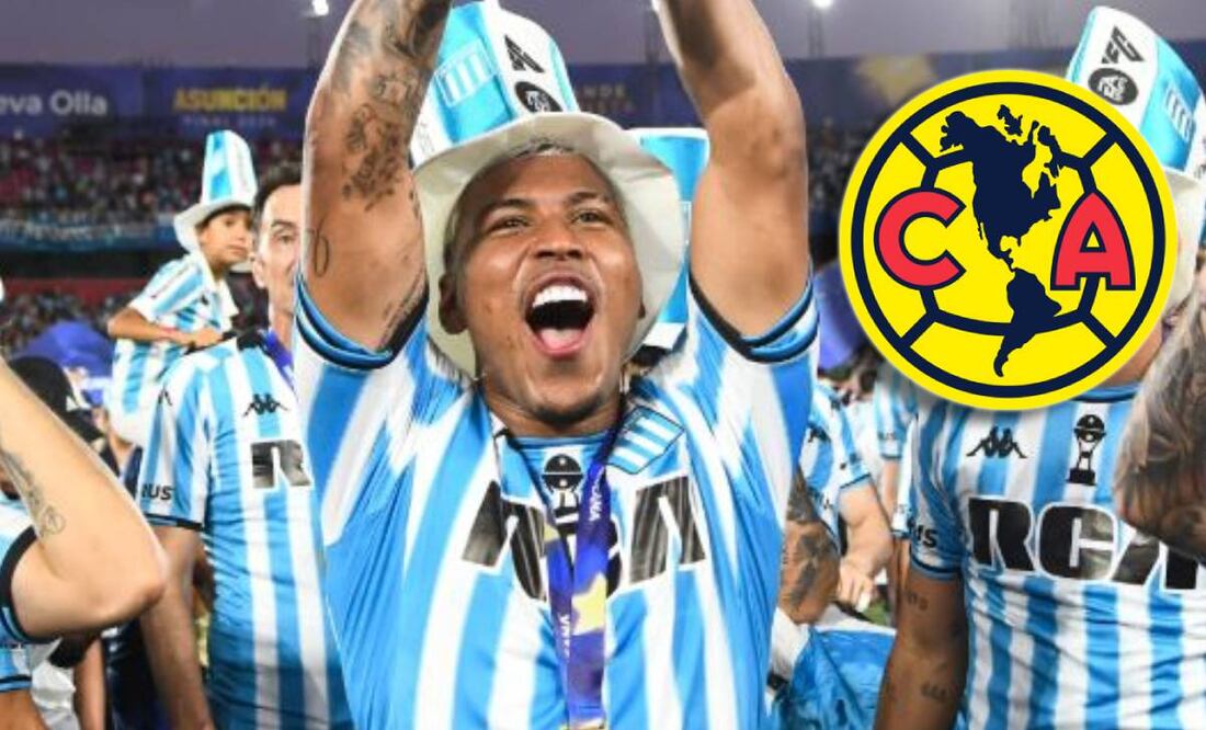 Roger Martínez celebra el título obtenido con el Racing en la copa Sudamericana. FOTO: @rogermartinezt9