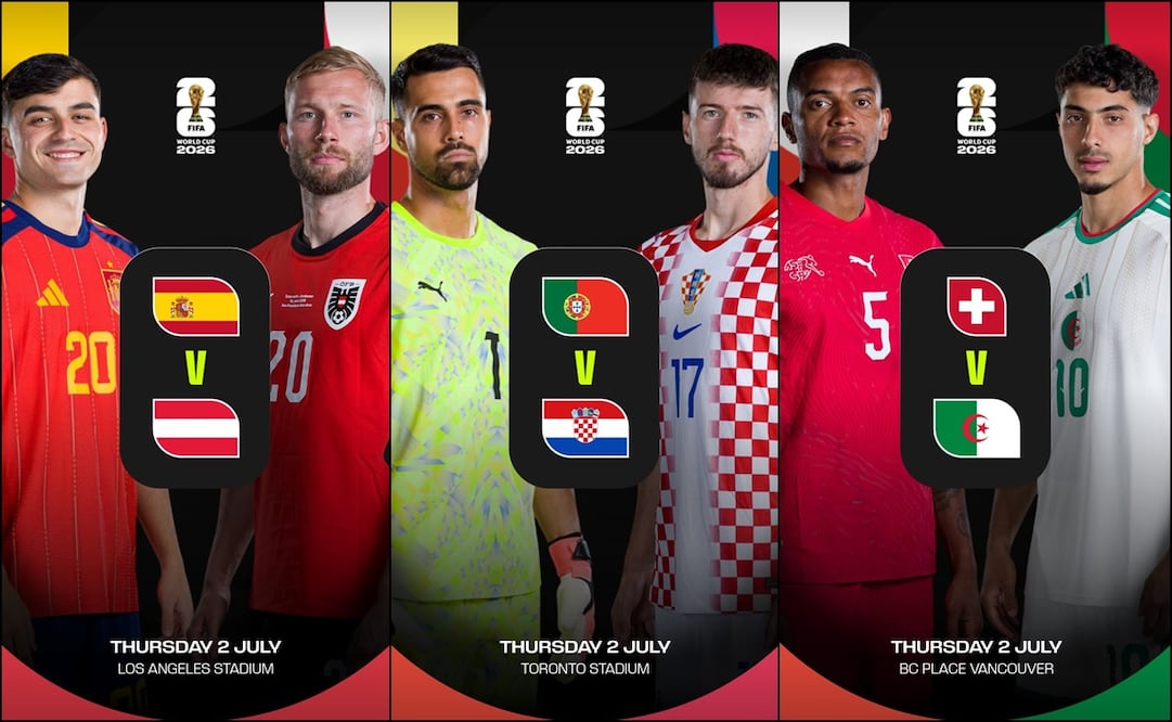 Mundial 2026: Horarios y canales para los juegos de hoy jueves 2 de julio. FOTO: @fifaworldcup