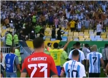 Argentina se retiró del duelo ante Brasil debido a una brutal pelea campal en el Maracaná