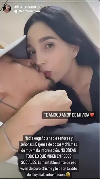 El mensaje de la pareja de Cristian Calderón / Foto: Especiales