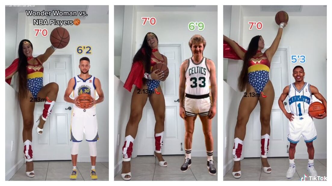 Marie, la tiktoker viral por ser más alta que muchos basquetbolistas de la NBA